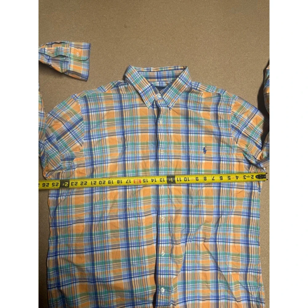 Ralph Lauren Plaid Button Down Shirt Men's‎ XXL 100% Cotton Stretch $89